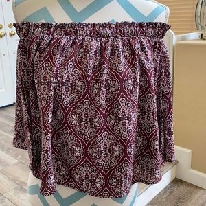 ❤️Berry N Cream Maroon Off the Shoulder Top